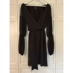 Club Monaco  black Jowdie polka dot wrap dress size 6 Photo 10