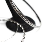 Source Unknown Trendy Y2K Statement Stackable Set of 3 Silver Tone 5" Bracelets Photo 2