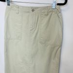 Gap Cotton Midi Skirt Khaki Sand Twill Sz 2 100% Cotton Photo 1