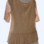 Deletta Cream Lace Top with Ruffles  S Photo 1