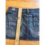 Vintage Y2K 2000’s Hint Jeans Denim Button Down Mini Skirt Size 11 New NOS Blue Photo 2