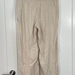Hollister  XL Beige Adjustable Rise Linen Wide Leg Drawstring Pants Photo 4
