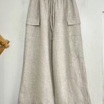 Reformation  Ethan Linen Women Pant, Oatmeal, size S Photo 2