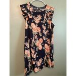 Emery Rose Floral Ruffle Sleeve Short Sleeve Dress XXL NWOT Blue Photo 1