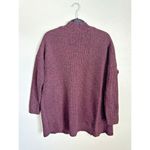 Athleta  Cardigan Women's Size Medium Plum Wool Blend Open Front Long Sleeved Photo 1