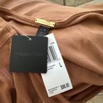 Magaschoni Long Sleeve Boat Neck Top in Ochre Photo 6