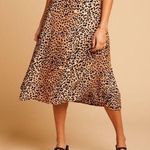 Faithfull the Brand  Le Chinq animal Valois leopard print midi wrapped skirt sz 4 Photo 0