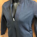 Adidas Heathered Black Quilted Sweatshirt Jacket Photo 4