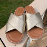Unisa  Women’s Casual Flat Gold Slides Sandals Size 6 Like NEW Photo 1