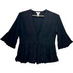 Soft Surroundings Soft Surroundings Whimsigoth Cardigan Top Black PL Photo 1