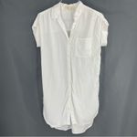 Anthropologie  Cloth & Stone Short Sleeve White Button Down Pocket Shirt Dress Photo 1