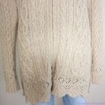 Inis Craft 100% merino wool fisherman‎ cardigan sweater, women's size S Brown Photo 5