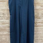 J. Jill Womens XL *READ Pants Wide Leg Pull On Comfort Blue AOP White Polka Dots Photo 0