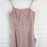 Dress the Population  Leanne Lace Mini Dress Light Pink Strapless Blush NWT XL Photo 0