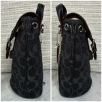 Coach NWT  Amelia Black Denim Mini Convertible Backpack Crossbody - Style CP106 Photo 4