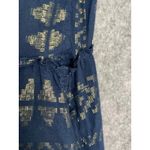 Elan Navy Gold Babydoll Dress S Bell Sleeve Boho India Flawed But Fabulous Photo 10