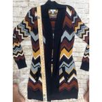 Missoni for Target Womens Cardigan Sweater XS Brown Chevron Open Front Pocket Photo 3