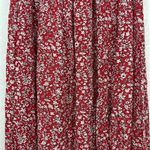 Bohemia Red Maxi Dresses Chiffon Cotton Casual Printing Women's Sz M Size M Photo 6