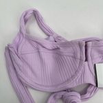 l*space L* Camellia Bikini Top Size Small Peony Lavender Lilac Purple Textured Swim Photo 7
