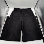 Oat New York High Rise Wide Leg Patch Pocket Jeans Black Size 30 Photo 5