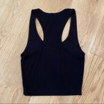 True Religion  Racerback Sleeveless Crop Top in Black Photo 3