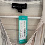 Fortune + Ivy  from stitch fix Woman’s Striped Button-Down Blouse - Beige and Gray Photo 2