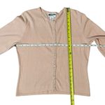 Pendleton  Silk Cashmere Cardigan Sweater Baby Pink Beaded Womens Medium Photo 6