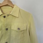 Yellow jean jacket pockets women's size small casual summery light jacket Photo 1