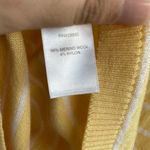 Pendleton  Merino Wool Striped Turtle Neck Sweater - Soft Yellow & White Photo 5