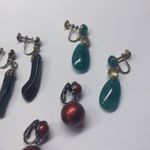 Lot Of 5 Costume Earrings Vintage Clip On Screw On Dangle Drop Some Beaded Photo 10