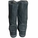 Skechers Plus 3 Pulley Winter Boots Womens 8 Black Suede Hidden Wedge Cozy Fall Photo 7