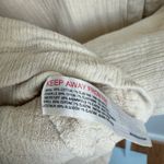 Free People Free People Long Sleeve Mini Dress Button Front Neutral Beige Boho size L Photo 7