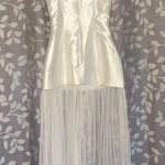 Elliatt Oleander Floral Appliqué Strapless Cocktail Removable Sheer Maxi Skirt Photo 7