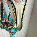 Vintage Turquoise Brown Western Floral One Piece Swimsuit Size 10 Blue Photo 8