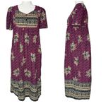 Vintage Sara Morgan Dress M Midi Lounge Muumuu Boho Cottage Modest Traditional Size M Photo 1