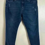 No Boundaries No‎ Boundaries Denim Jeans Cropped Sz 38X32 Women’s Distressed Blue Denim Pants Photo 0