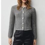 Mango Lurex Knitted Jacket With Buttons Photo 0