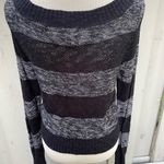 Hang Ten  Black & Gray Striped Cotton Blend Sweater Size L Photo 1