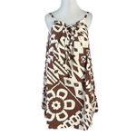 Urban Outfitters  BDG Eva Tie Front Ruched Strap Trapeze Mini Dress Brown NWT Med Photo 4