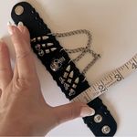 None Skull and chain faux leather bracelet, adjustable Photo 10