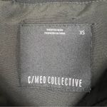 C/MEO COLLECTIVE C/MEO Crop Top Womens XS Black Rhinestone Studded Puff Sleeve Textured Coquette Photo 5