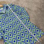 Jude Connally Marlowe Trellis Cobalt Kelly Dress Collared 3/4 Sleeve Preppy S Blue Photo 13