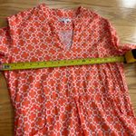 Peter Millar  Women’s Dress Size Medium Orange & White Patterned Dress Drawstring Photo 4