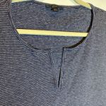 J.Crew Navy & White Striped Split-Neck Cotton T Shirt XXL EUC Photo 4