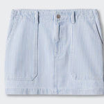 Mango NWT Striped denim mini-skirt Photo 0