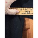 Oscar de la Renta  Black Wool Long Coat Cream hand crocheted and beaded Trim M Photo 9