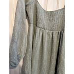 Altar'd State  Long Sleeve Smocked Square Neck Dress‎ Sage Green Size S NEW Photo 3