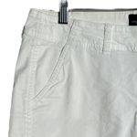 American Eagle  Shorts Womens 8‎ Shortie Chino White Khaki Flat Front Neutral Photo 3