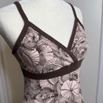 Patagonia  Eshie Organic Cotton Dress Women’s Size Medium Brown Trim V Neck Photo 2