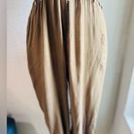 Earthbound Trading Co halter neck, gathered waist, harem leg jumpsuit, olive S Photo 2